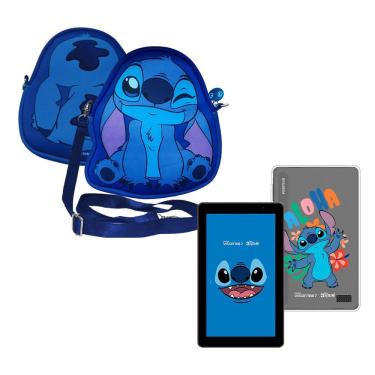 Imagem de Tablet Positivo Vision Tab 7 Stitch 7" 64GB Wi-Fi Preto com Capa de Silicone e Bolsa Infantil