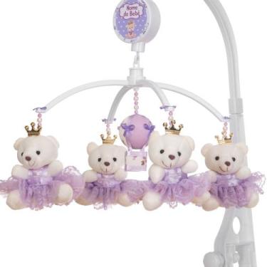 Imagem de Mobile Para Berço Musical Giratório Princesa Lilás - Le-Leão Artigos I