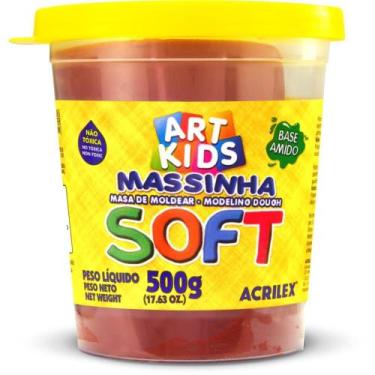 Imagem de Massa para Modelar SOFT 500G Chocolate À Base de Amido - Acrilex