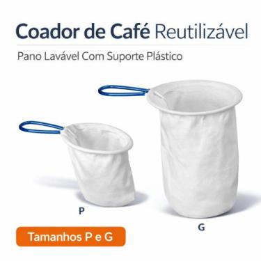 Imagem de Coador de Café Malha em Plástico com Suporte Tamanho P e G - TRIUTIL, 