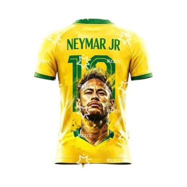 Imagem de Camisa De Futebol Da Seleção Brasileira Neymar Para Homens, Mulheres E