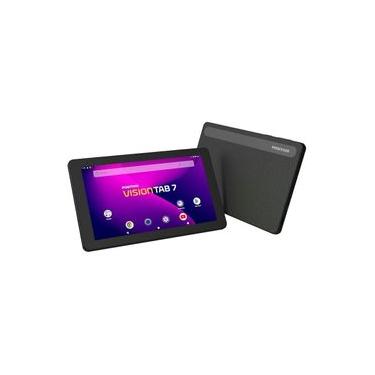 Imagem de Tablet Vision Tab 7” 64GB Wi-Fi Preto Positivo com Android 14 Go e 3GB Ram