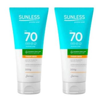 Imagem de Kit 2 Protetor Solar Sunless FPS 70 Toque Seco 200g