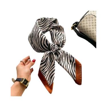 Imagem de Lenço Quadrado De Seda Luxuoso Feminino Para Verão, Hijab, Lenço De Pe