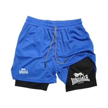 Imagem de Shorts De Corrida Masculinos 2 Em 1 Para Academia Com Compressão, Bols
