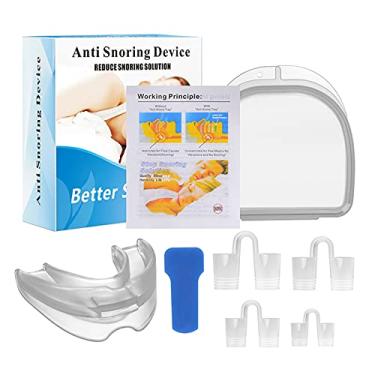 Imagem de Eastdall Solução para parar de roncar Protetor bucal anti-ronco Clipes para dormir e anti-ronco Stopper anti-ronco Alívio instantâneo para homens e mulheres Sono repousante à noite