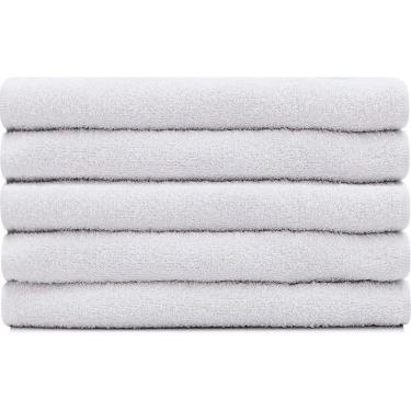 Imagem de Kit 5 Toalhas Linha Profissional 100% Algodão Salão Manicure Academia SPA 44x70cm Marcotex Branco - Emcompre
