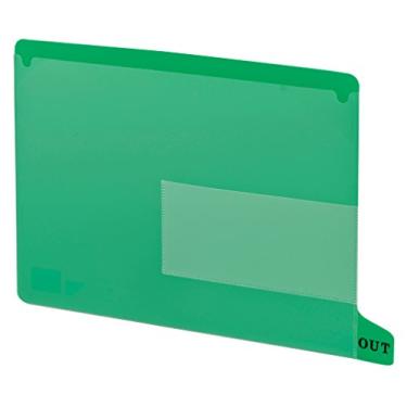 Imagem de Smead Guia de extremidade Poly Out, dois bolsos, aba de posição inferior, tamanho carta, verde, 25 por caixa (61952)