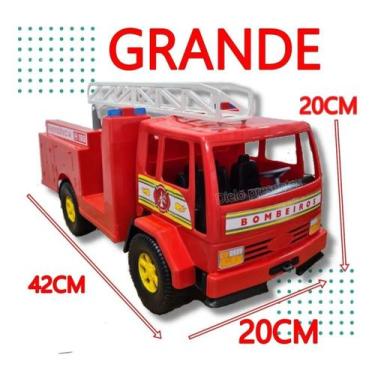 Caminhão Infantil Max Bombeiro Brinquedo Grande- Tilin no Shoptime