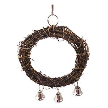 Imagem de Brinquedos de mastigação de papagaio de madeira para pássaro swing Brinquedos de mastigação de papagaio de madeira para pássaro e papagaio para pendurar acessórios