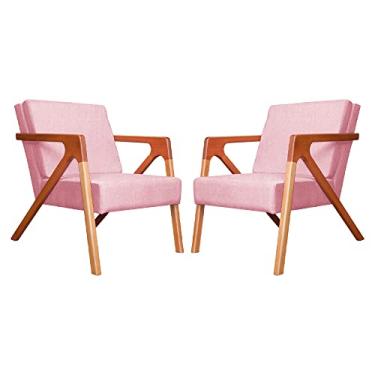 Imagem de Kit 02 Poltronas Decorativas Monalisa para Recepção Suede Cores - DS Estofados