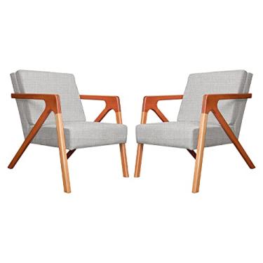 Imagem de Kit 02 Poltronas Decorativas Monalisa para Sala Linho Cores - DS Estofados