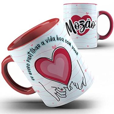 Imagem de Caneca vermelha Mozão quero partilhar a vida