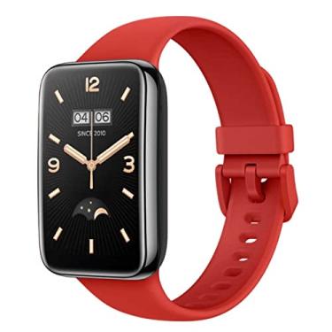 Imagem de Pulseira Extra Cores Vivas Silicone Sport Compatível com Mi Band 7 Pro (Vermelho)