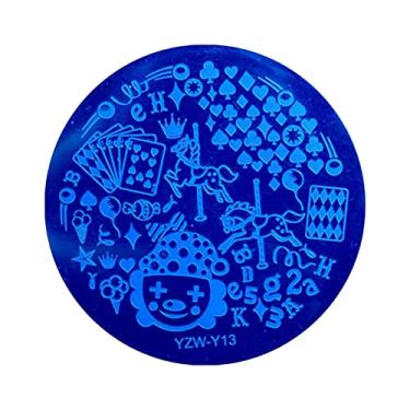 Imagem de Modelo De Unha Redonda Carimbo De Unha Renda Flower Feather Snowflake Boneco De Neve Modelo De Impressão De Pregos Ferramenta De Arte Da Unha Para Manicure Salon Home Natal