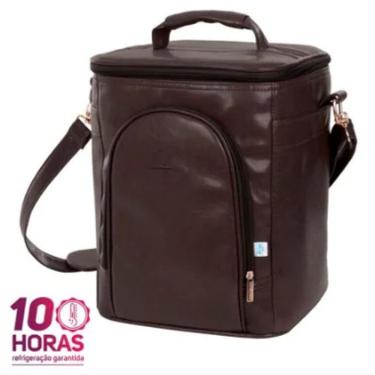 Imagem de Bolsa Térmica para Vinho Marrom para 4 Garrafas