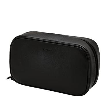 Imagem de Estojo Organizador Multiuso de Couro Legítimo Couro50 Ipê (Preta)