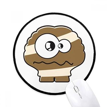 Imagem de DIYthinker Universo e alienígena marrom alienígena mouse pad desktop escritório tapete redondo para computador