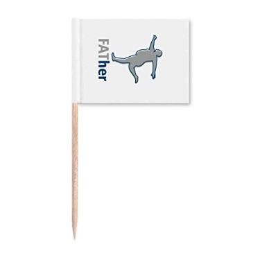 Imagem de Pai Fat Sports Family Art Deco Presente Fashion Palito de Dentes Bandeiras Marcador Decoração de Festa