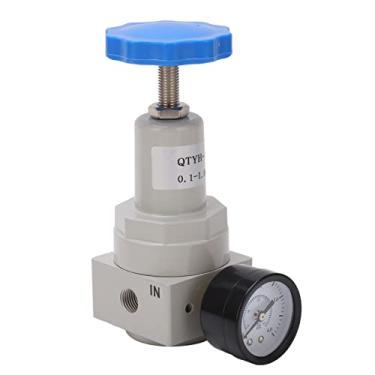 Imagem de Regulador de Pressão de Ar Liga de Alumínio Válvula de Controle de Pressão de Ar Exibição Em Tempo Real de Pressão Com Manômetro Válvula de Alívio Automático de Alta Pressão (QTYH-10)