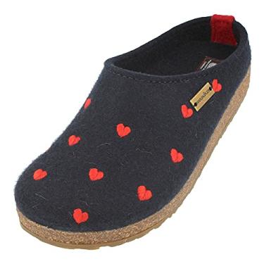 Imagem de HAFLINGER Clog Cuoricini feminino, Azul marino, 6