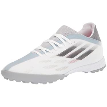 Imagem de adidas Tênis de futebol unissex para adultos X Speedflow.3, Branco/Preto/Vermelho Solar., 11.5 Women/11.5 Men