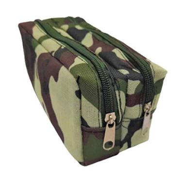 Imagem de Estojo Escolar Masculino Duplo LS Bolsas duas divisórias estampa camuflado