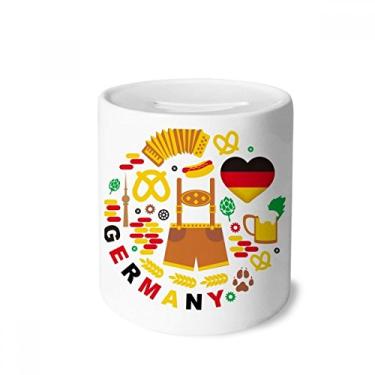 Imagem de DIYthinker Porta-moedas de cerâmica com a bandeira da alfândega da Alemanha, presente de cofrinho