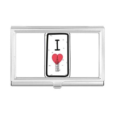 Imagem de Porta-cartões com estampa de palavras I Love London