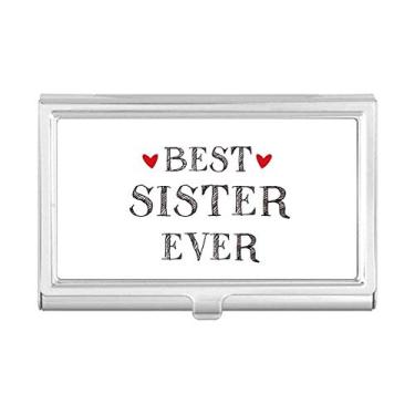 Imagem de Carteira com porta-cartões de visita com frases Best Sister Ever