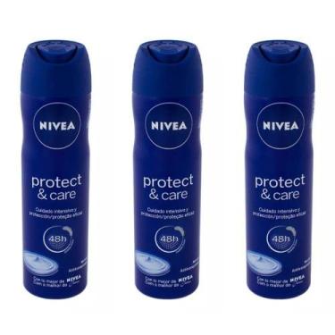 Imagem de Kit C/03 Nivea Protect & Care Desodorante Aerosol 150ml