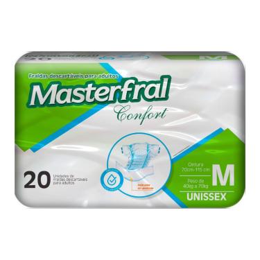Imagem de Fralda Geriátrico Masterfral Confort Unissex Tamanho M com 20 Unidades