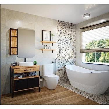 Imagem de Gabinete para Banheiro 80cm Barbara Darabas Agardi Antiqua/preto