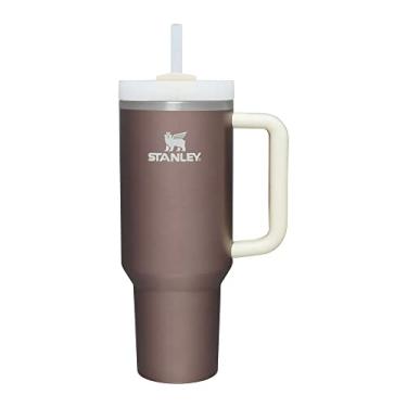 Imagem de Stanley Copo Quencher H2.0 FlowState de aço inoxidável isolado a vácuo com tampa e canudo para água, chá gelado ou café, smoothie e mais, brilho de quartzo rosa, 1,134 g