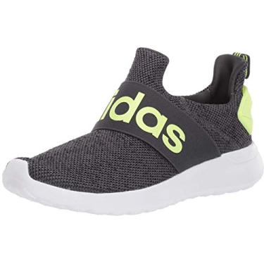 Imagem de adidas Tênis infantil unissex Lite Racer Adapt K, Cinza seis/amarelo/preto central, 7 Little Kid