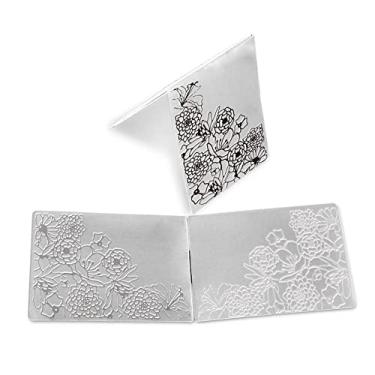 Imagem de Mimo Molde para Embossing Floral Grande - 10,6 X 15 cm - Perfeito Para Usar na Máquina de Relevo Mimo Embossing - Use em Papéis, Cartões, Folhas Metálicas, Papel Vegetal - Fácil de Usar