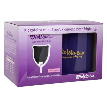 Imagem de Violeta Cup Kit Coletor Menstrual + Caneca Higienizadora Tipo A Cor Preto