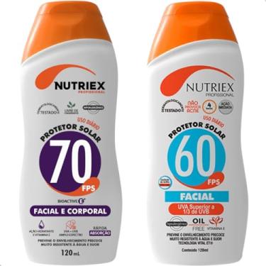 Imagem de Kit Protetor Solar Fps 70 + Facial Fps 60 Nutriex 120ml