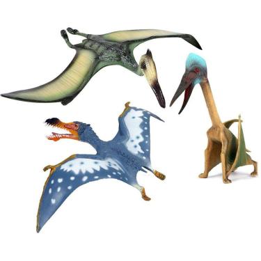 Imagem de EOIVSH 3 Pacote Dinossauro Pterossauro de Brinquedo, Dinossauro Voador Realista Figuras Pterodáctilo Plástico Educacional Dino Modelo Estatuetas Ptera