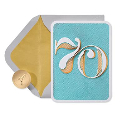 Imagem de Papyrus Cartão de aniversário de 70 anos (marco de Wwww)