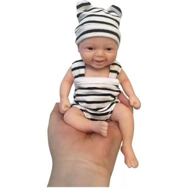 Imagem de Mini boneca Bebê Menino Reborn De Silicone Sólido Para Crianças Anti-Stress Flow Kids®