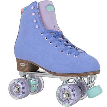Imagem de Patins femininos VNLA Parfait | Moderno, confortável e perfeito para pés largos | Patins Quad de cano alto - Roxo - Feminino 6