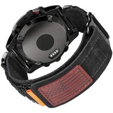 Imagem de Compatível com pulseira de relógio Garmin, pulseira esportiva de nylon super resistente com design de laço tecido, para fthree_browse-bin) nix/Forerunner/Vivoactive/Approach/MARQ/quatix/D2 Series
