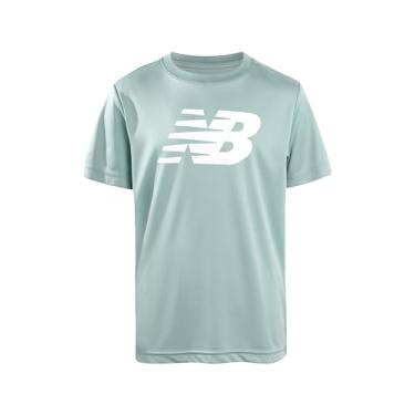 Imagem de New Balance Camiseta para meninos - Camiseta de desempenho ativo para meninos - Camiseta juvenil gola redonda manga curta ajuste seco (8-20), Sal, 8