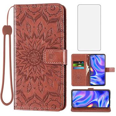 Imagem de Asuwish Capa de telefone para Moto One 5G/One5G UW/Moto G 5G Plus capa carteira com protetor de tela de vidro temperado capa flip fina suporte para cartão celular Motorola One Lite XT2075-1 mulheres