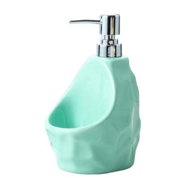 Imagem de Garrafa Garrafa de loção tipo prensada com saboneteira, garrafa dispensadora de sabão para loção de banheiro e garrafa de sabão dispensador de líquido Banheiros (Color : Green)