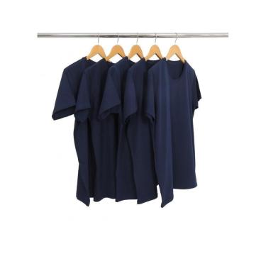Imagem de Kit 5 Camisetas Masculinas de Algodão Premium Básica Lisa-Masculino