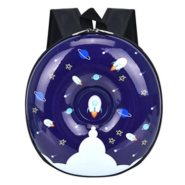 Imagem de Mochila de desenho animado de bebê, unissex, redonda, para berçário, mochila com zíper bidirecional, barraca para 2 pessoas (azul, tamanho único), Azul, One Size, Mochilas de mochila
