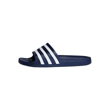 Imagem de Adidas Adilette Aqua Chinelo unissex, Dark Blue/White/Dark Blue, 6 Women/6 Men