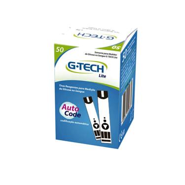 Imagem de Tiras Reagentes Para Medição De Glicose G-Tech Lite Com 50 Unidades